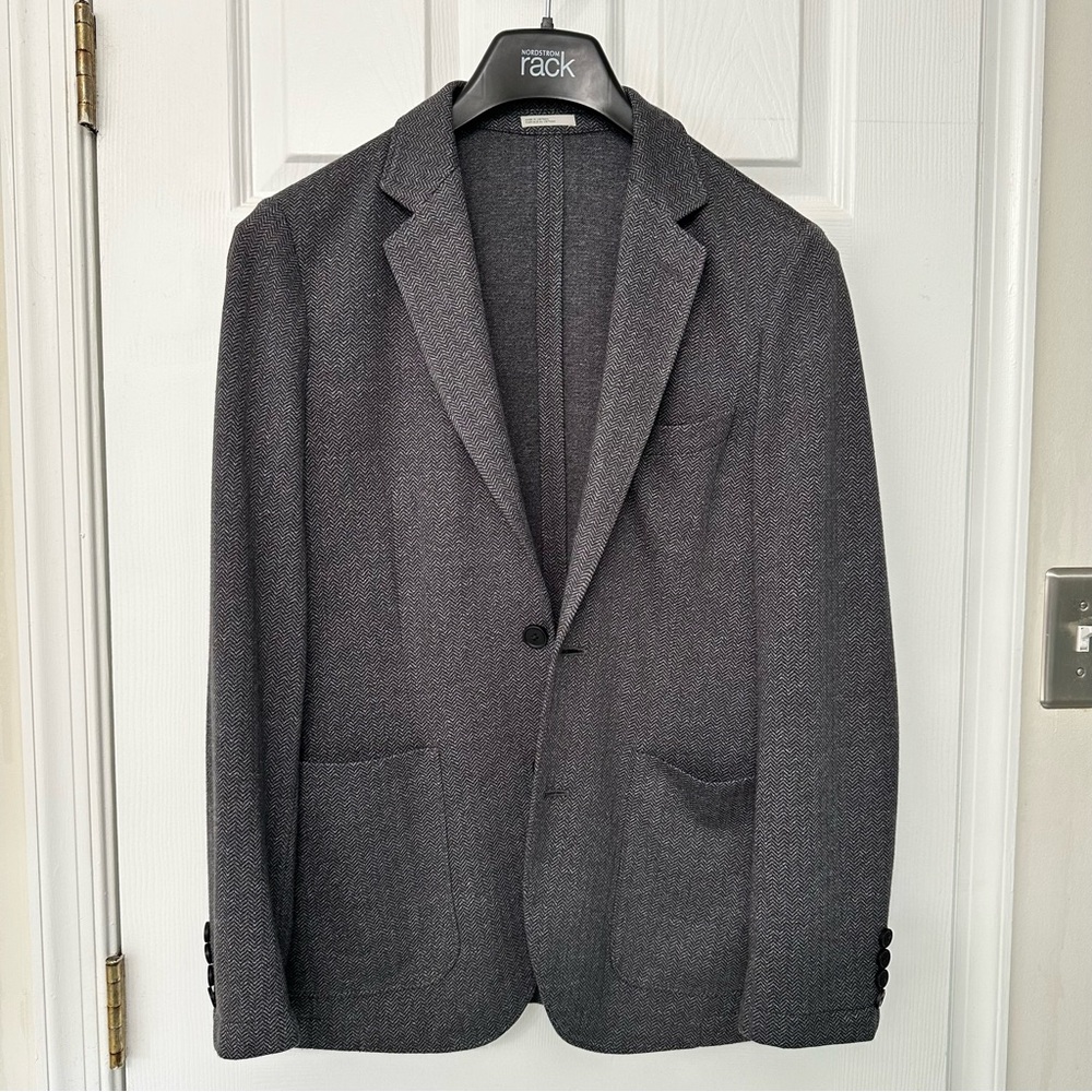 Knit Charcoal Blazer for Men